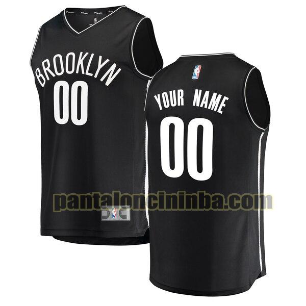 maglia basket Custom 0 brooklyn nets nero 2020