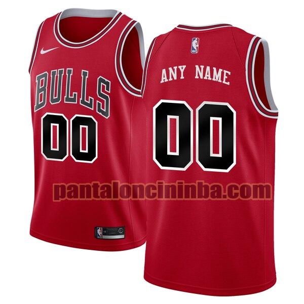 maglia basket Custom 0 chicago bulls rosso 2020