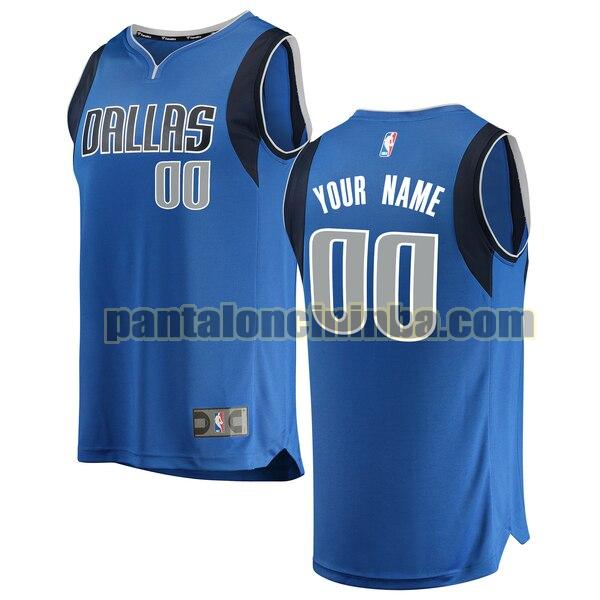 maglia basket Custom 0 dallas mavericks blu 2020