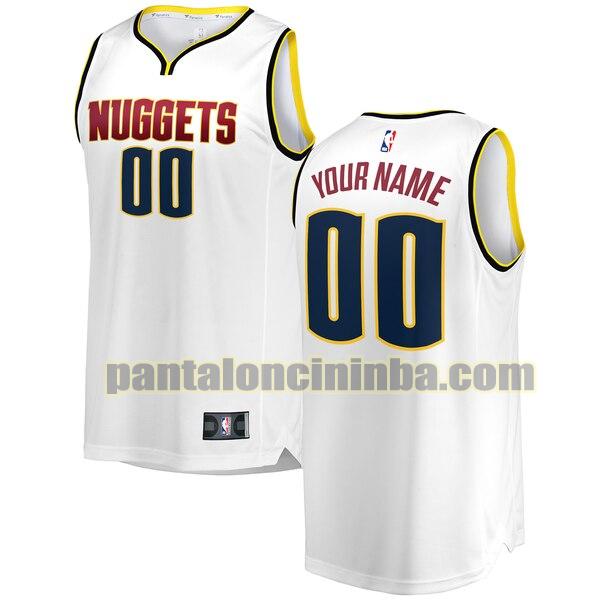 maglia basket Custom 0 denver nuggets bianca 2020