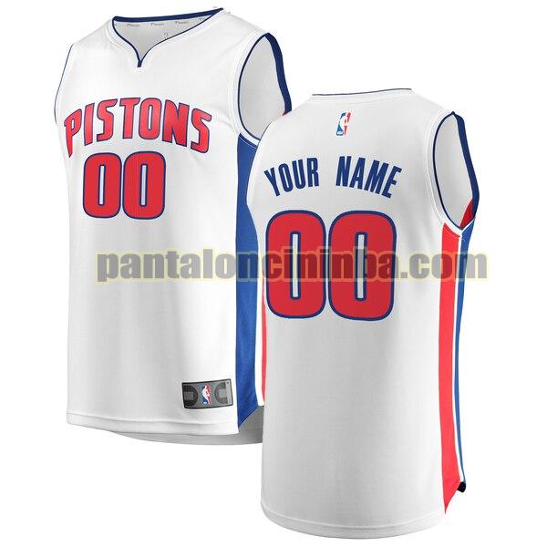 maglia basket Custom 0 detroit pistons bianca 2020