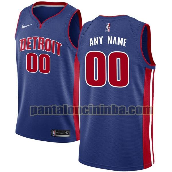 maglia basket Custom 0 detroit pistons blu 2020