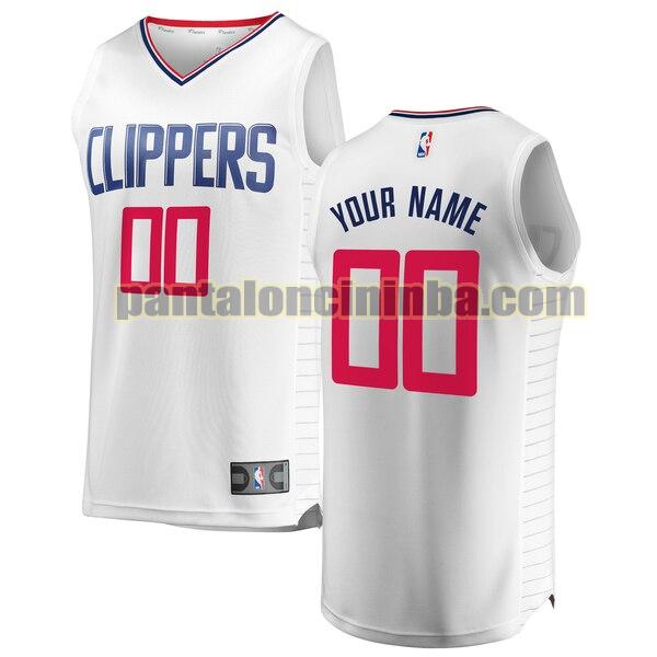 maglia basket Custom 0 la clippers bianca 2020