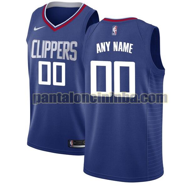 maglia basket Custom 0 la clippers blu 2020