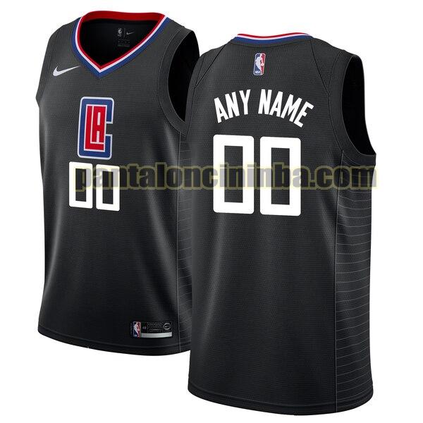 maglia basket Custom 0 la clippers nero 2020