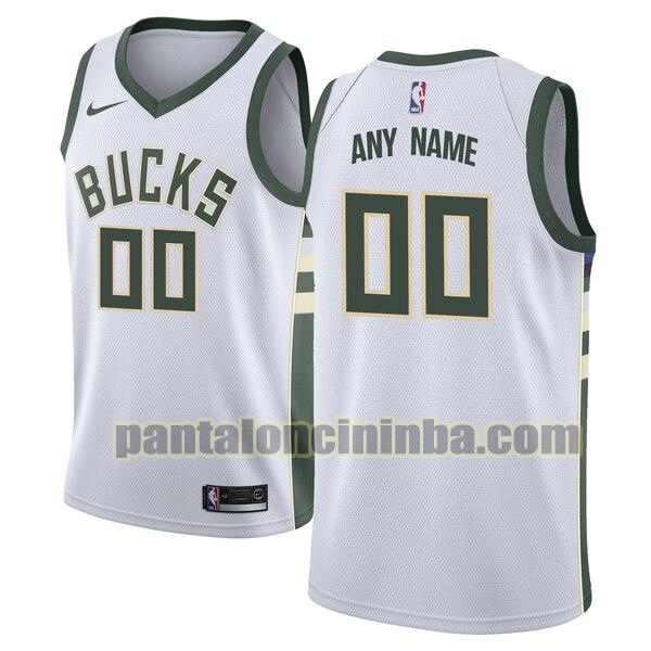 maglia basket Custom 0 milwaukee bucks bianca 2020