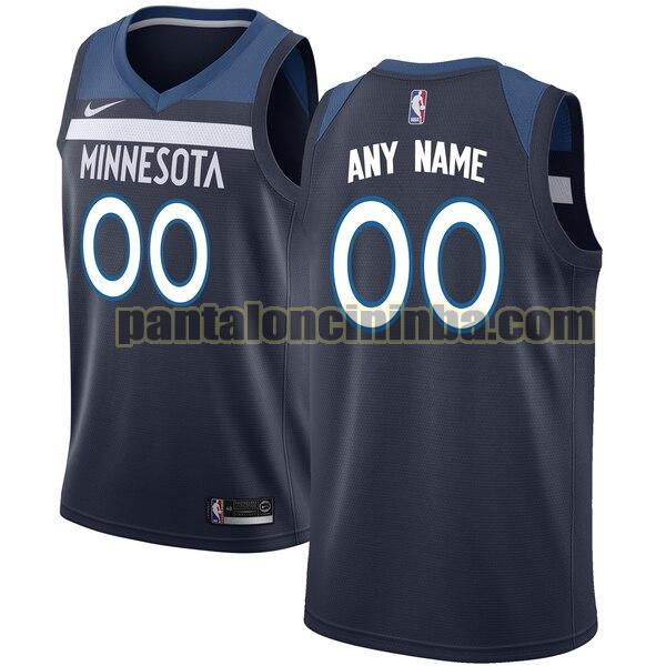 maglia basket Custom 0 minnesota timberwolves navy 2020