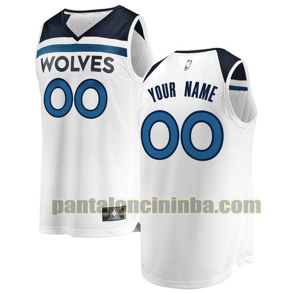 maglia basket Custom 0 minnesota timberwolves nero 2020