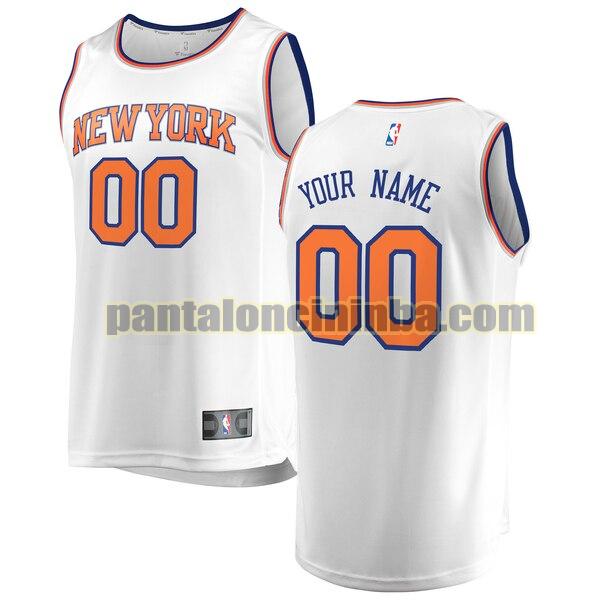 maglia basket Custom 0 new york knicks bianca 2020