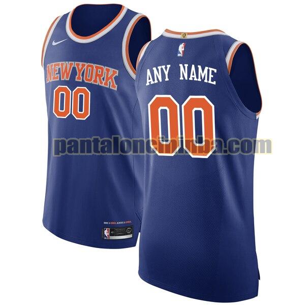 maglia basket Custom 0 new york knicks blu 2020