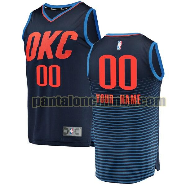 maglia basket Custom 0 oklahoma city thunder navy 2020