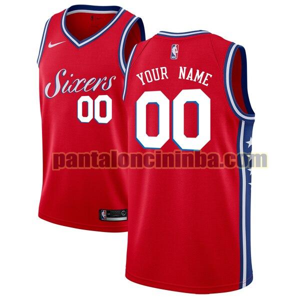 maglia basket Custom 0 philadelphia 76ers rosso 2020