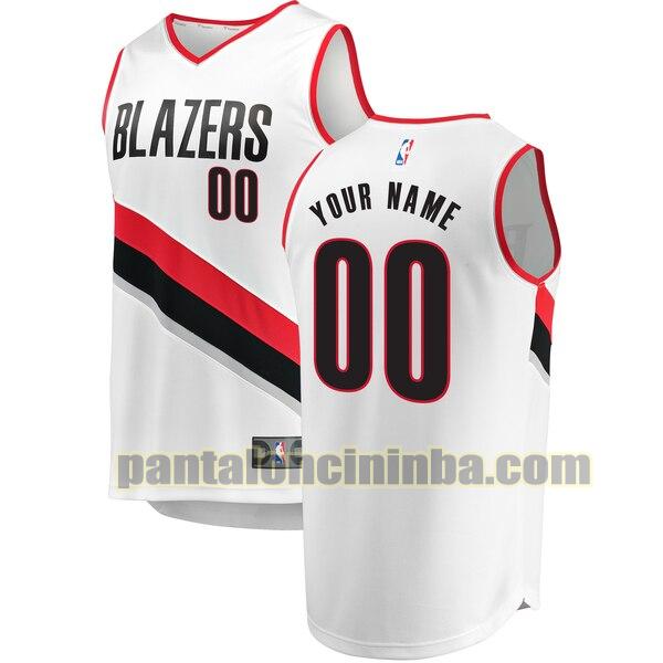 maglia basket Custom 0 portland trail blazers bianca 2020