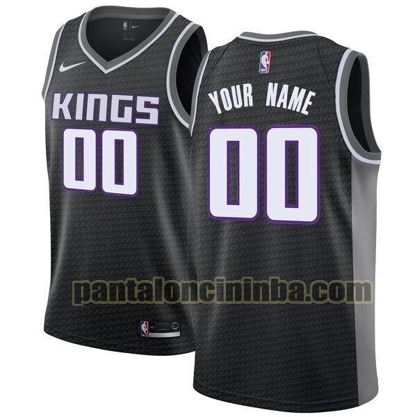 maglia basket Custom 0 sacramento kings nero 2020