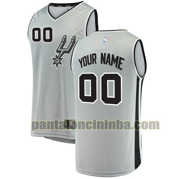 maglia basket Custom 0 san antonio spurs grigio 2020