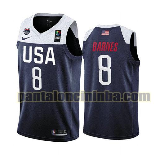 maglia basket Harrison Barnes 8 usa 2019 blu