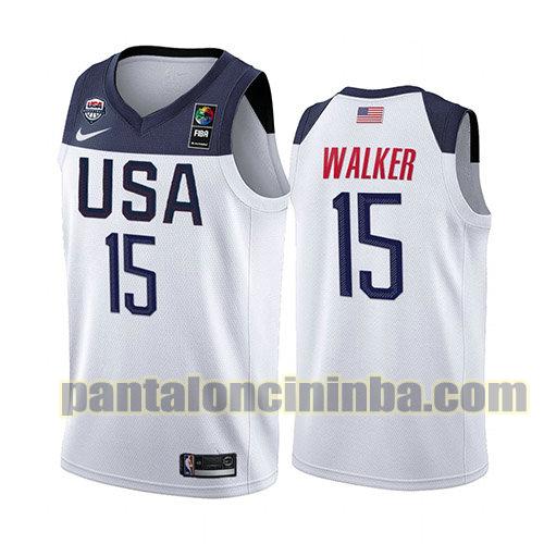 maglia basket Kemba Walker 15 usa 2019 bianca