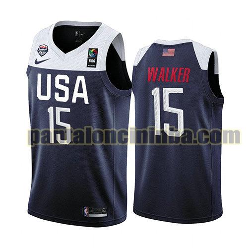 maglia basket Kemba Walker 15 usa 2019 blu