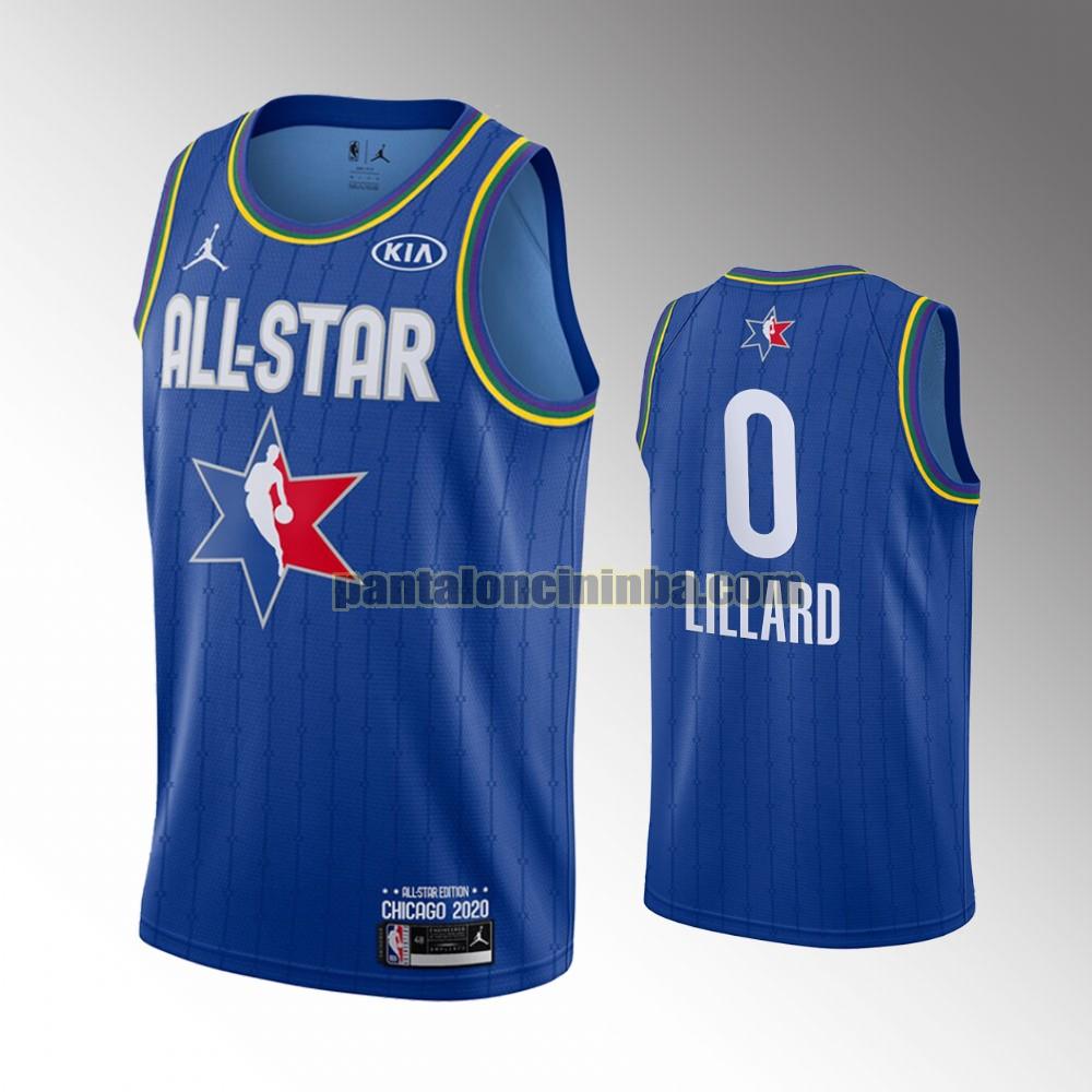 maglia basket Lillard 0 all star 2020 blu