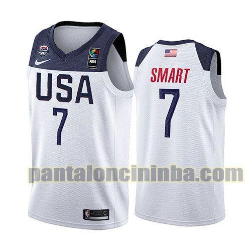 maglia basket Marcus Smart 7 usa 2019 bianca