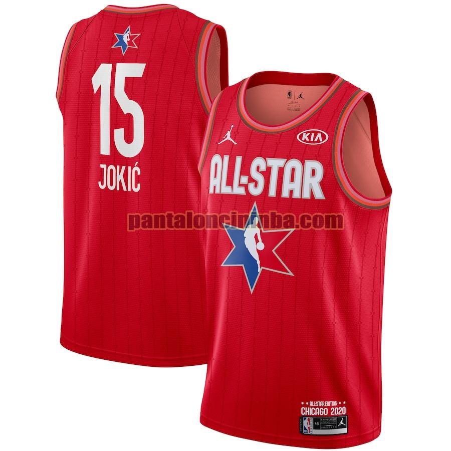 maglia basket Nikola Jokic 15 all star 2020 rosso