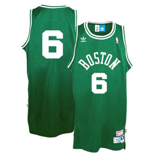maglia basket bill russell 6 2017 boston celtics verde