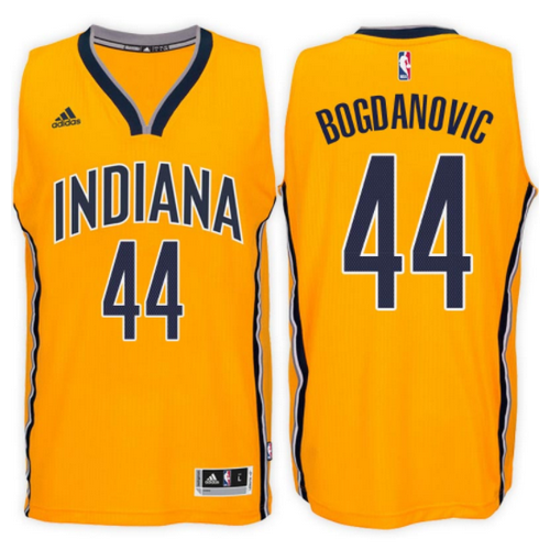 maglia bojan bogdanovic 44 indiana pacers 2017 giallo