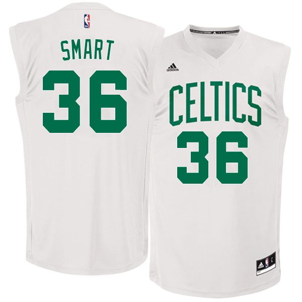 maglia boston celtics 2016-2017 con marcus smart 36 bianca