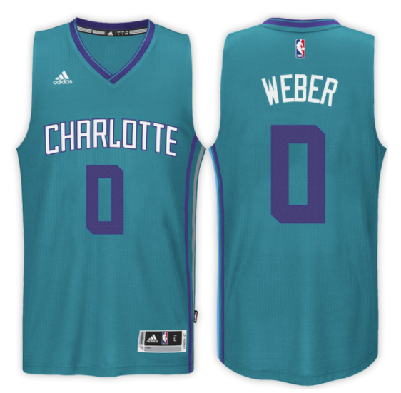 maglia briante weber 0 2017 charlotte hornets verde