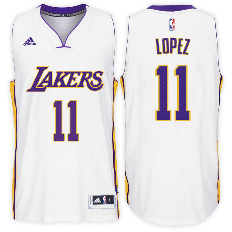 maglia brook lopez 11 2017 los angeles lakers bianca