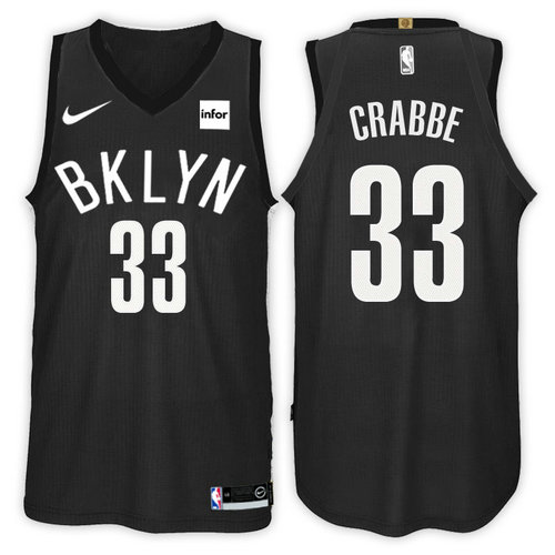 maglia allen crabbe 33 2018-2019 brooklyn nets nero