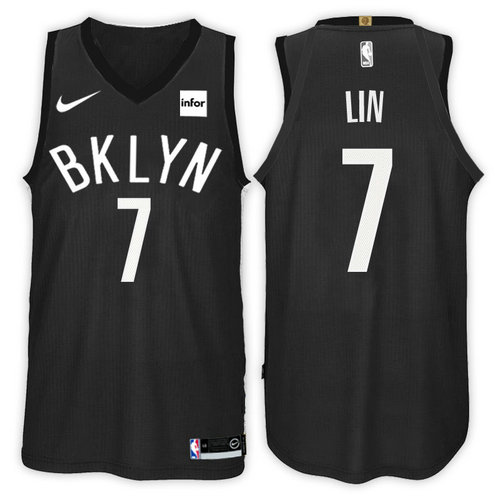 maglia jeremy lin 7 2018-2019 brooklyn nets nero