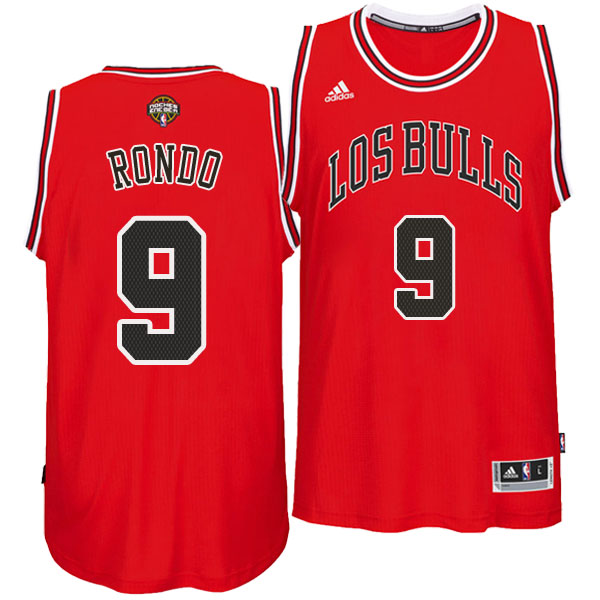 canotta rajon rondo 9 con chicago bulls 2016-2017 rosso