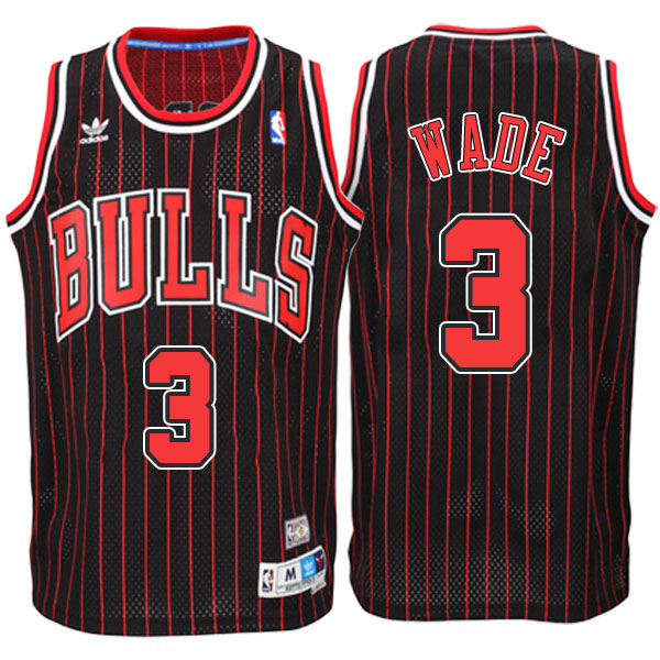 maglia dwyane wade 3 con chicago bulls 2016-2017 striscia