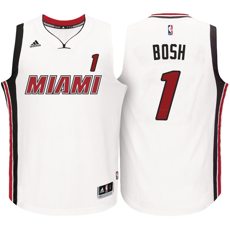 maglia chris bosh 1 2016-2017 miami heat bianca