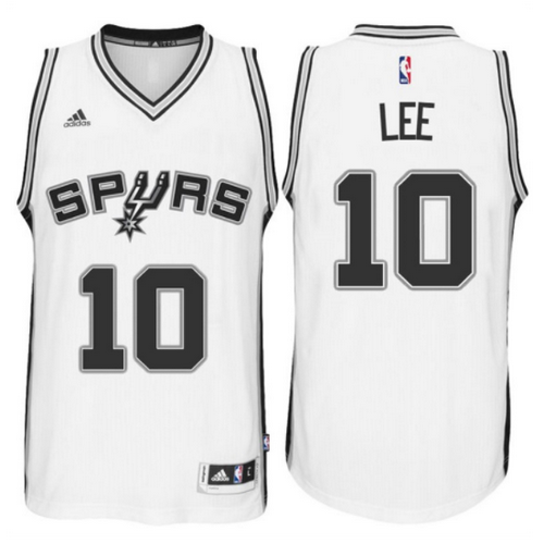 maglia basket david lee 10 2017 san antonio spurs bianca