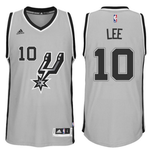 maglia basket david lee 10 2017 san antonio spurs grigio