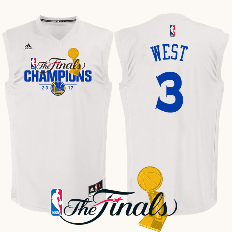 maglia david west 3 finale campioni 2017 golden state warriors bianca