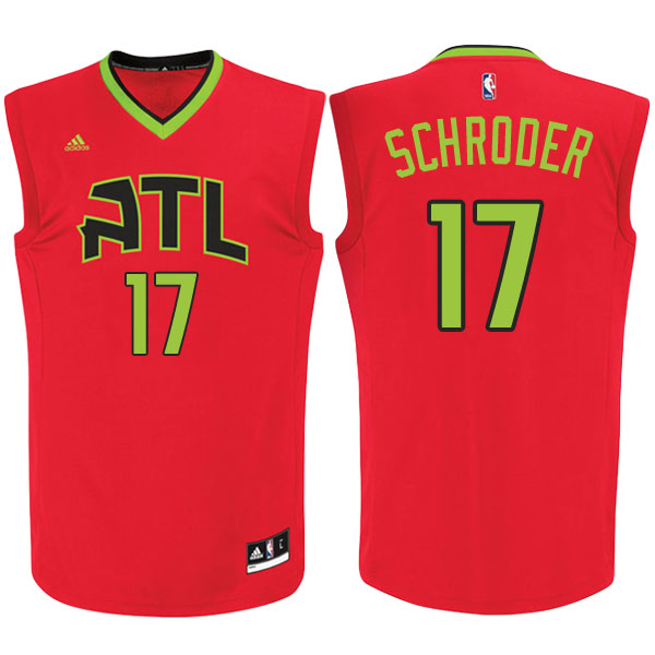 canotta nba dennis schroder 17 2017 atlanta hawks rosso