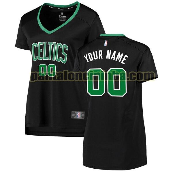 maglia donna basket Custom 0 boston celtics nero 2020