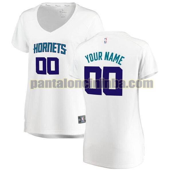 maglia donna basket Custom 0 charlotte hornets bianca 2020