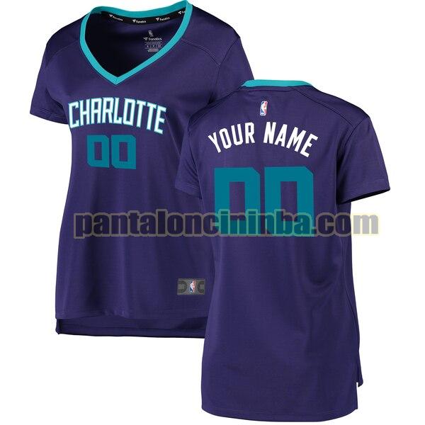 maglia donna basket Custom 0 charlotte hornets porpora 2020