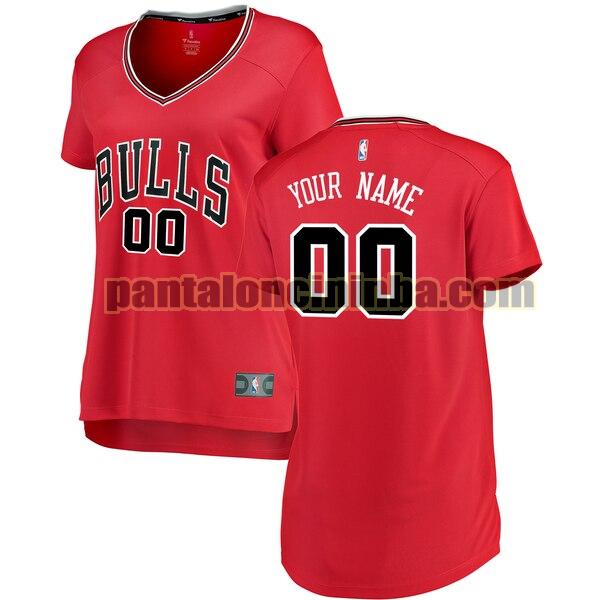 maglia donna basket Custom 0 chicago bulls rosso 2020