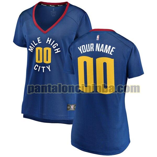 maglia donna basket Custom 0 denver nuggets blu 2020