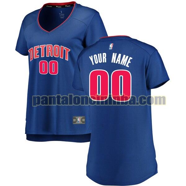 maglia donna basket Custom 0 detroit pistons navy 2020