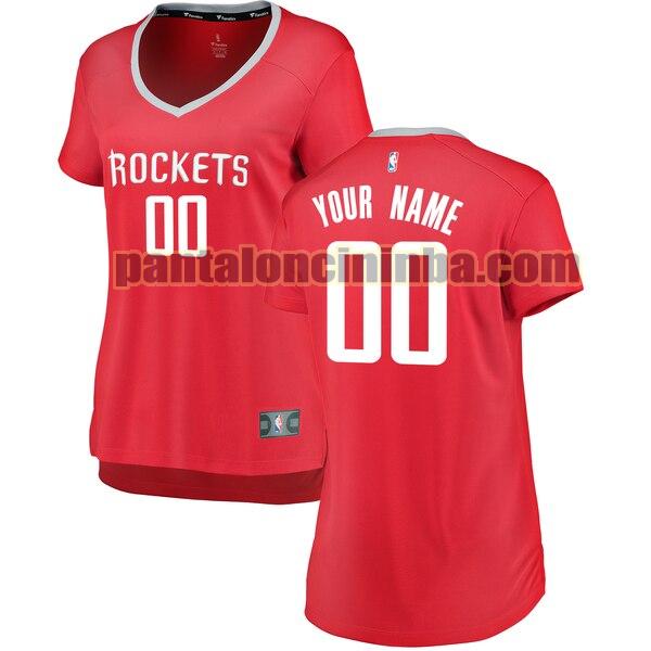 maglia donna basket Custom 0 houston rockets rosso 2020