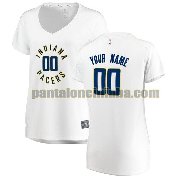 maglia donna basket Custom 0 indiana pacers bianca 2020