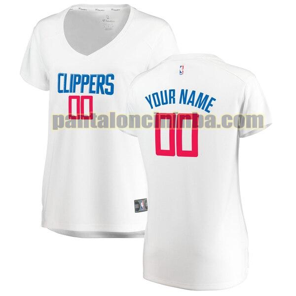 maglia donna basket Custom 0 la clippers bianca 2020