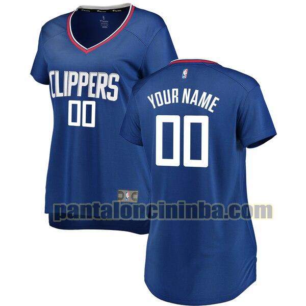 maglia donna basket Custom 0 la clippers navy 2020