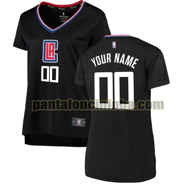 maglia donna basket Custom 0 la clippers nero 2020